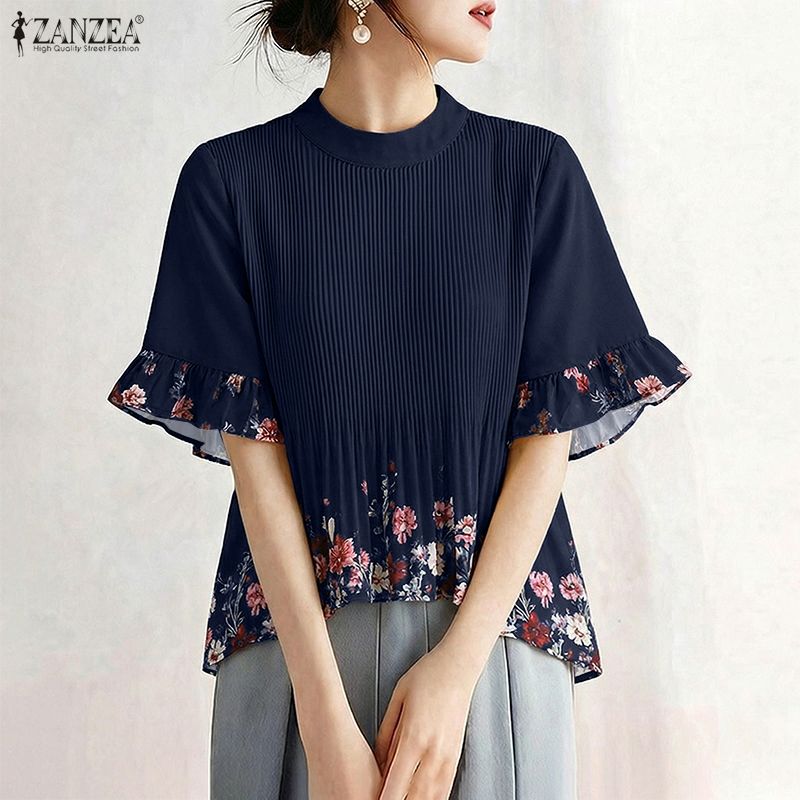Romper Floral Print - Женская летняя блузка ZANZEA в стиле