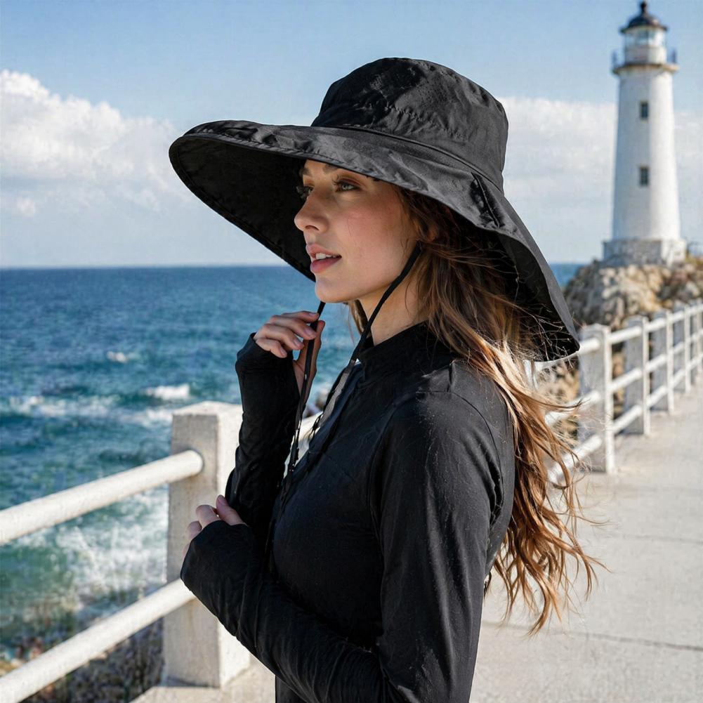 Hat Floppy Wide - Дышащая сетчатая рыбацкая шляпа, женская солнцезащитная
