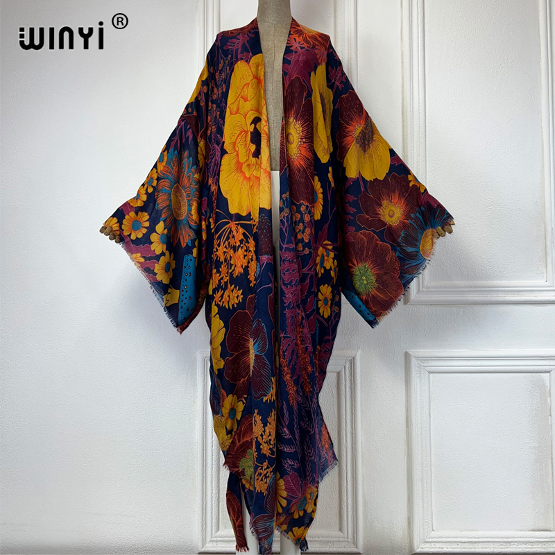 Cover Up Kaftan - WINYI Africa Fashion Летнее кимоно-макси платье,
