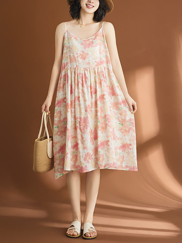 Linen Dress Wrap - Повседневное женское платье из хлопка и