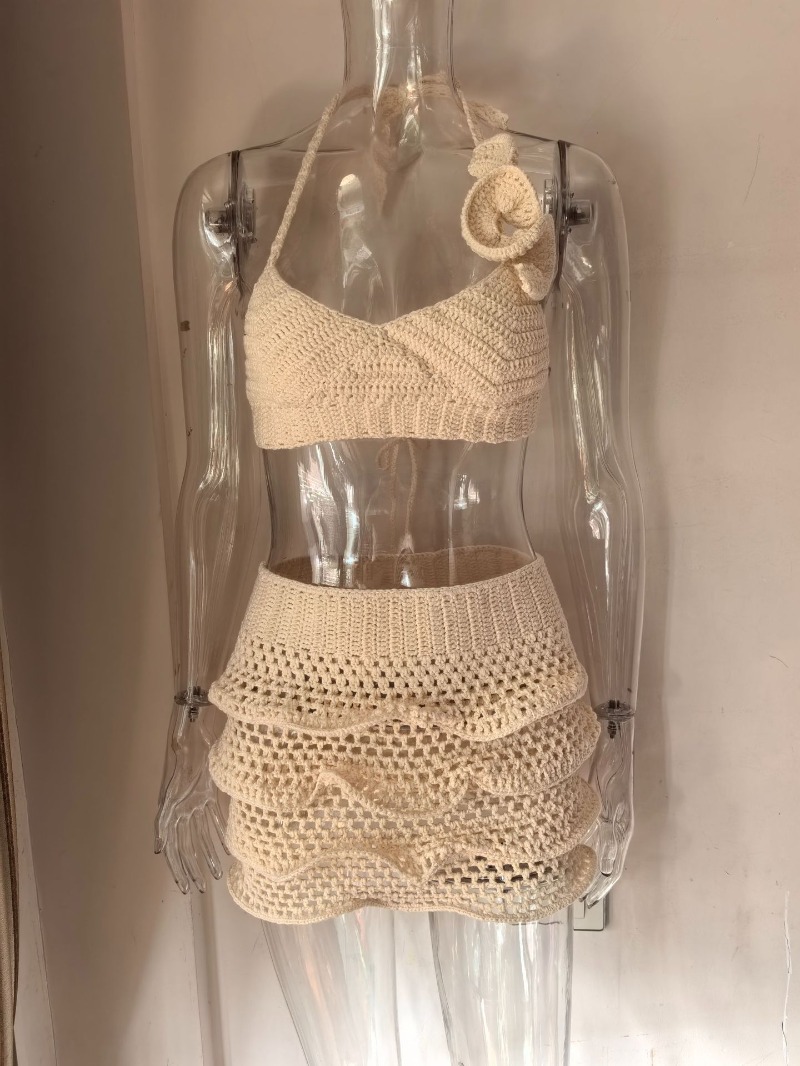 Женский комплект из 2 предмето – обзор и цена Crop Top Crochet