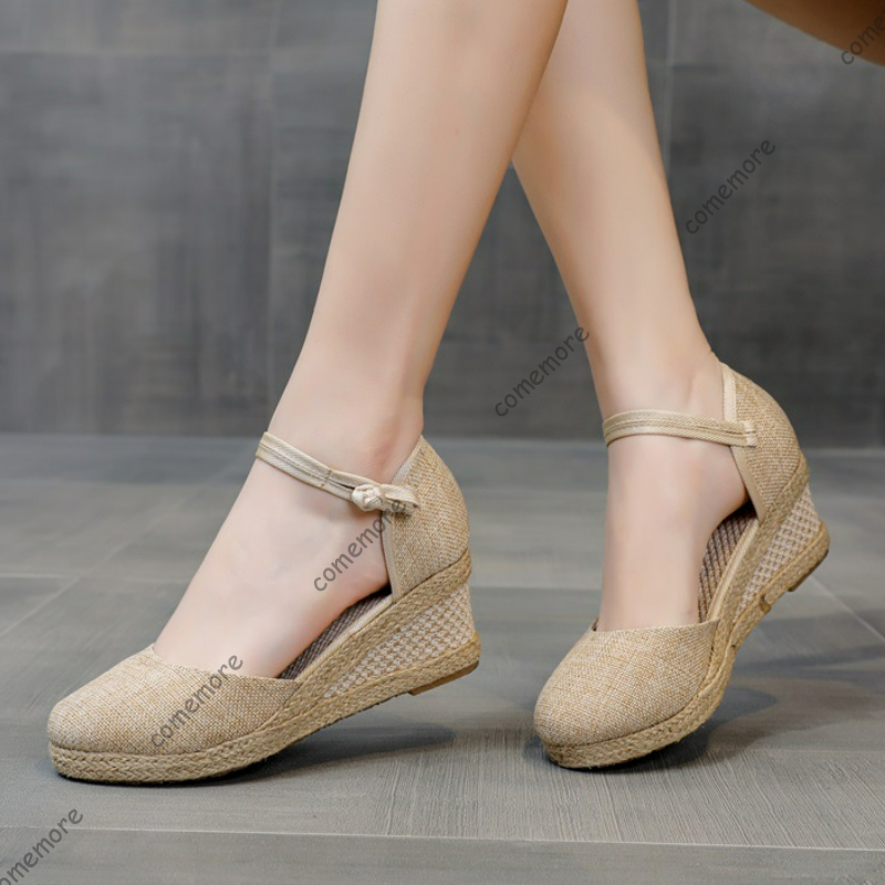 Босоножки Comemore, летняя обу – обзор и цена Wedge Espadrille Women