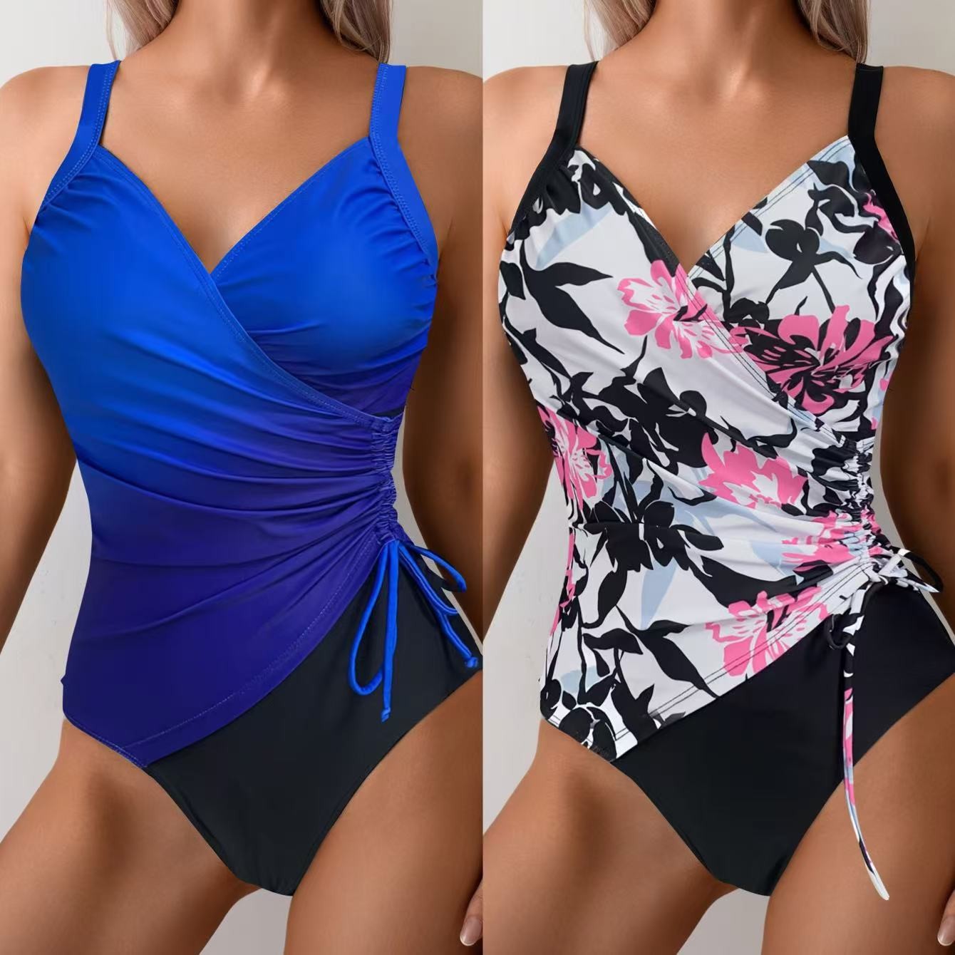 Женский танкини с утягивающим  – обзор и цена Swimsuit Bikini Ruched