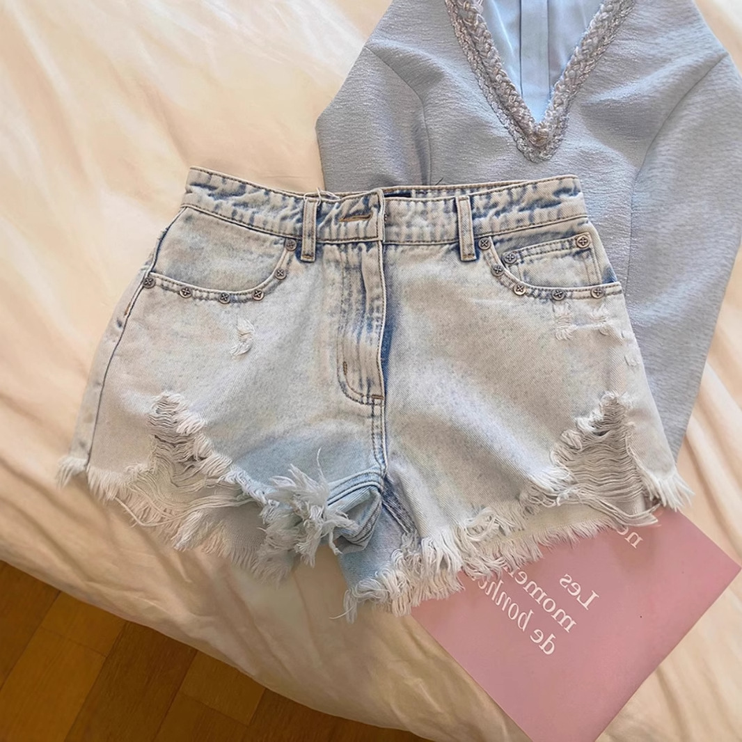 Летние винтажные джинсовые шор – обзор и цена Shorts Denim Frayed