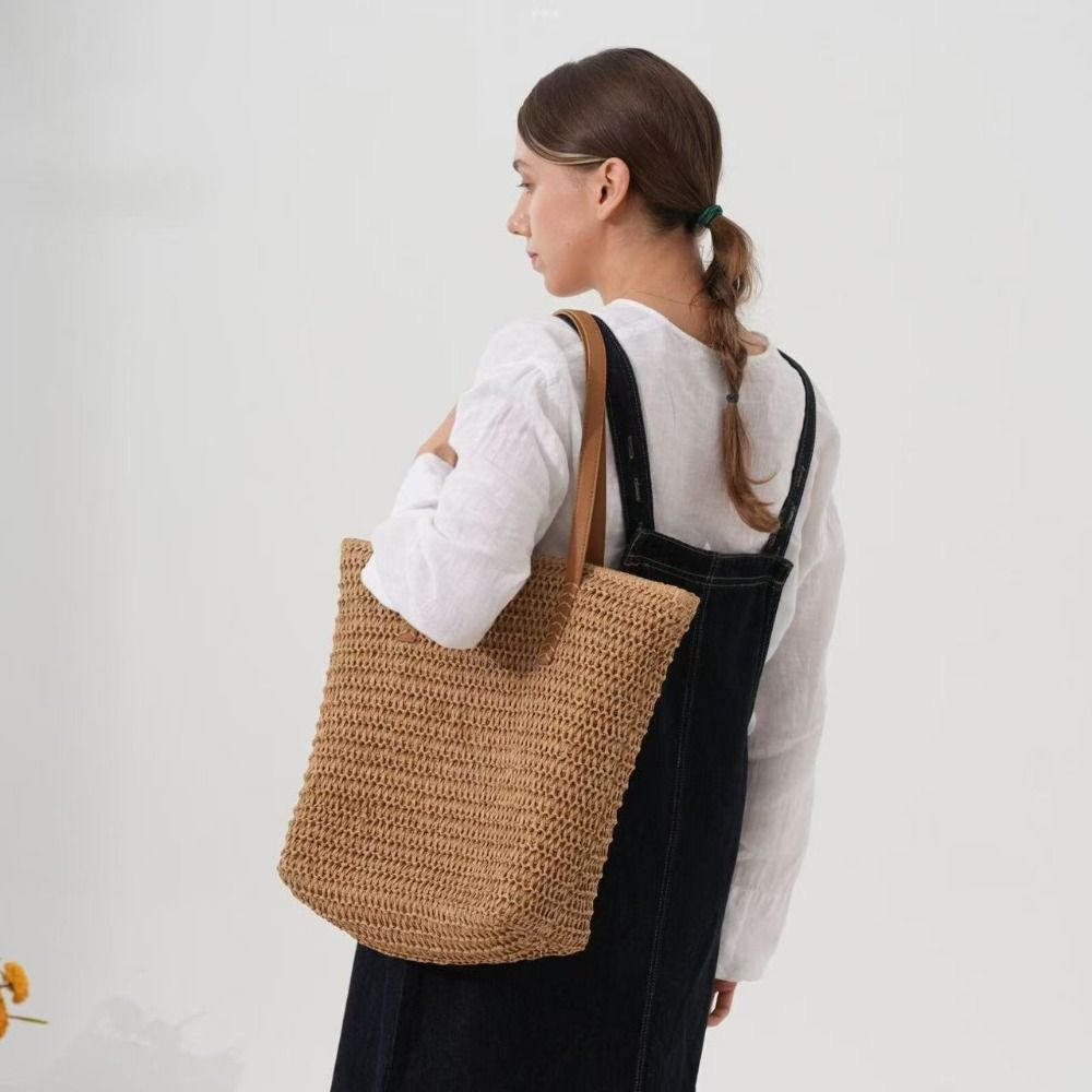 Милая однотонная плетеная сумк – обзор и цена Tote Bag Beach
